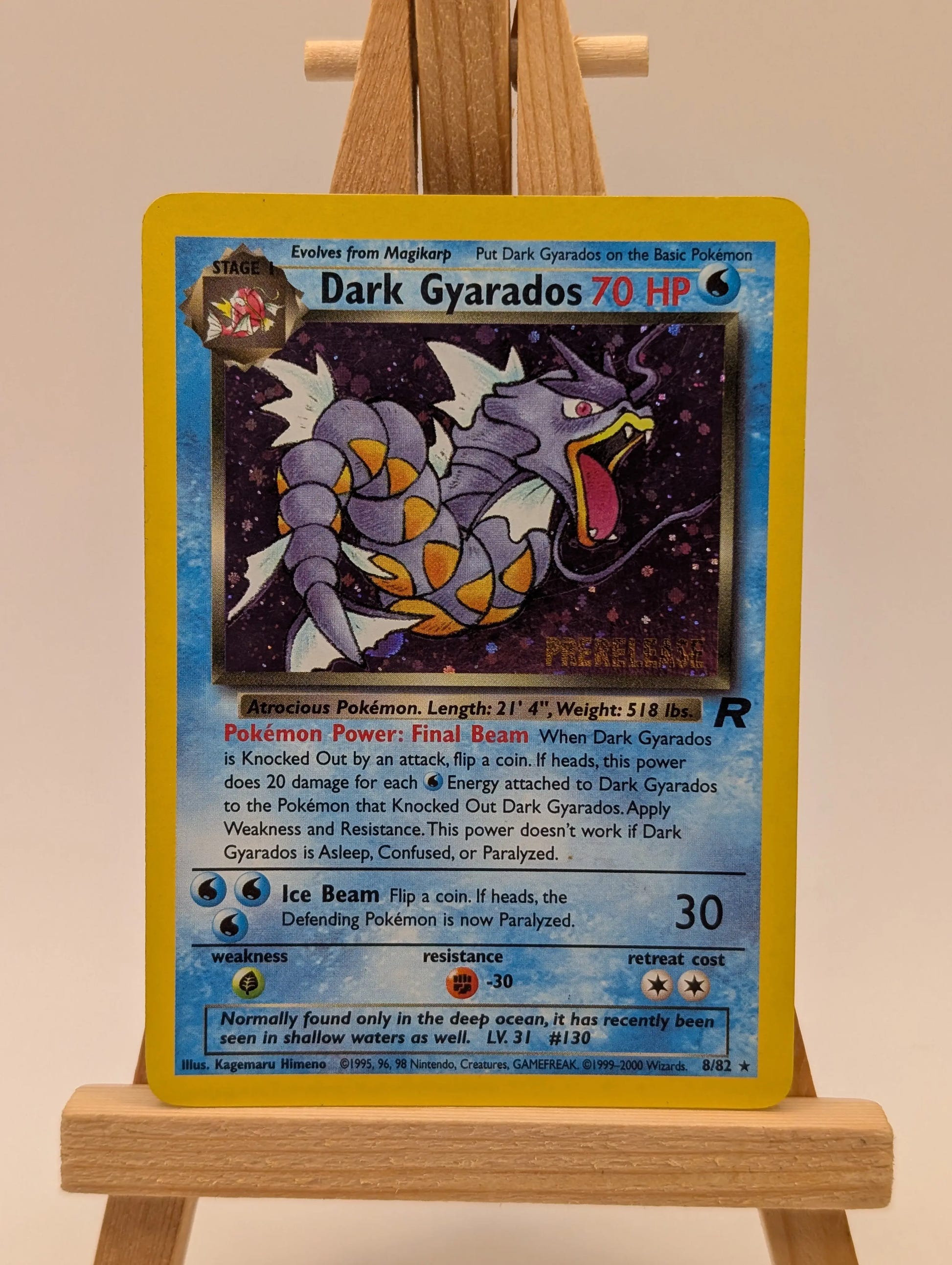 Pokemon - Dark Gyarados 8/82 Holo Pre-Release FRENLY BRICKS - Open 7 Days image 2