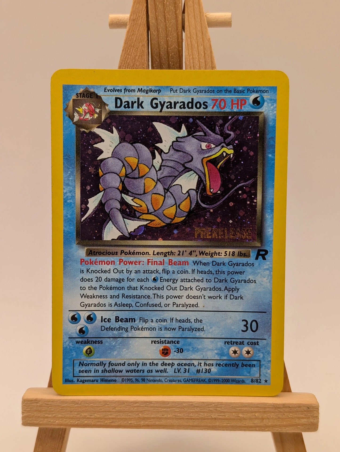 Pokemon - Dark Gyarados 8/82 Holo Pre-Release FRENLY BRICKS - Open 7 Days