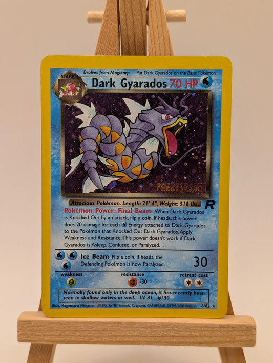 Pokemon - Dark Gyarados 8/82 Holo Pre-Release FRENLY BRICKS - Open 7 Days