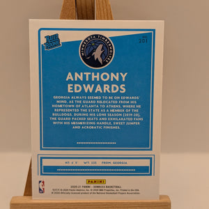 2020-21 Panini Donruss - Rated Rookies Anthony Edwards #201 Orange Laser (RC) FRENLY BRICKS - Open 7 Days
