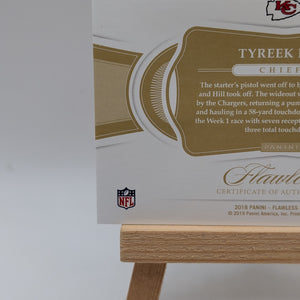 TYREEK HILL 2019 2020 Flawless Ruby Holo  3-Color Patch Auto /15 #PA-TH Chiefs