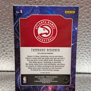 24-25 Prizm - Zaccharie Risacher Deep Space Silver Prizm RC #8 Atlanta Hawks FRENLY BRICKS - Open 7 Days