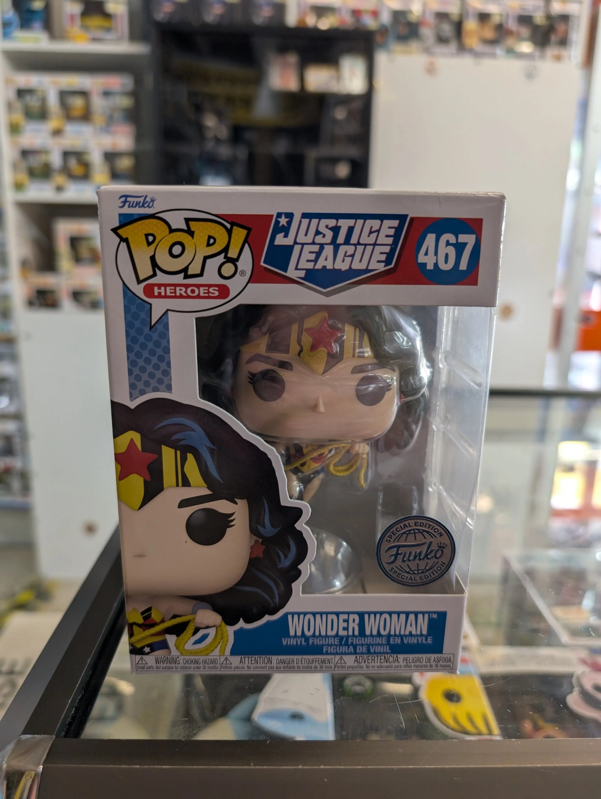 Funko Pop Heroes Justice League Wonder Woman #467 FRENLY BRICKS - Open 7 Days