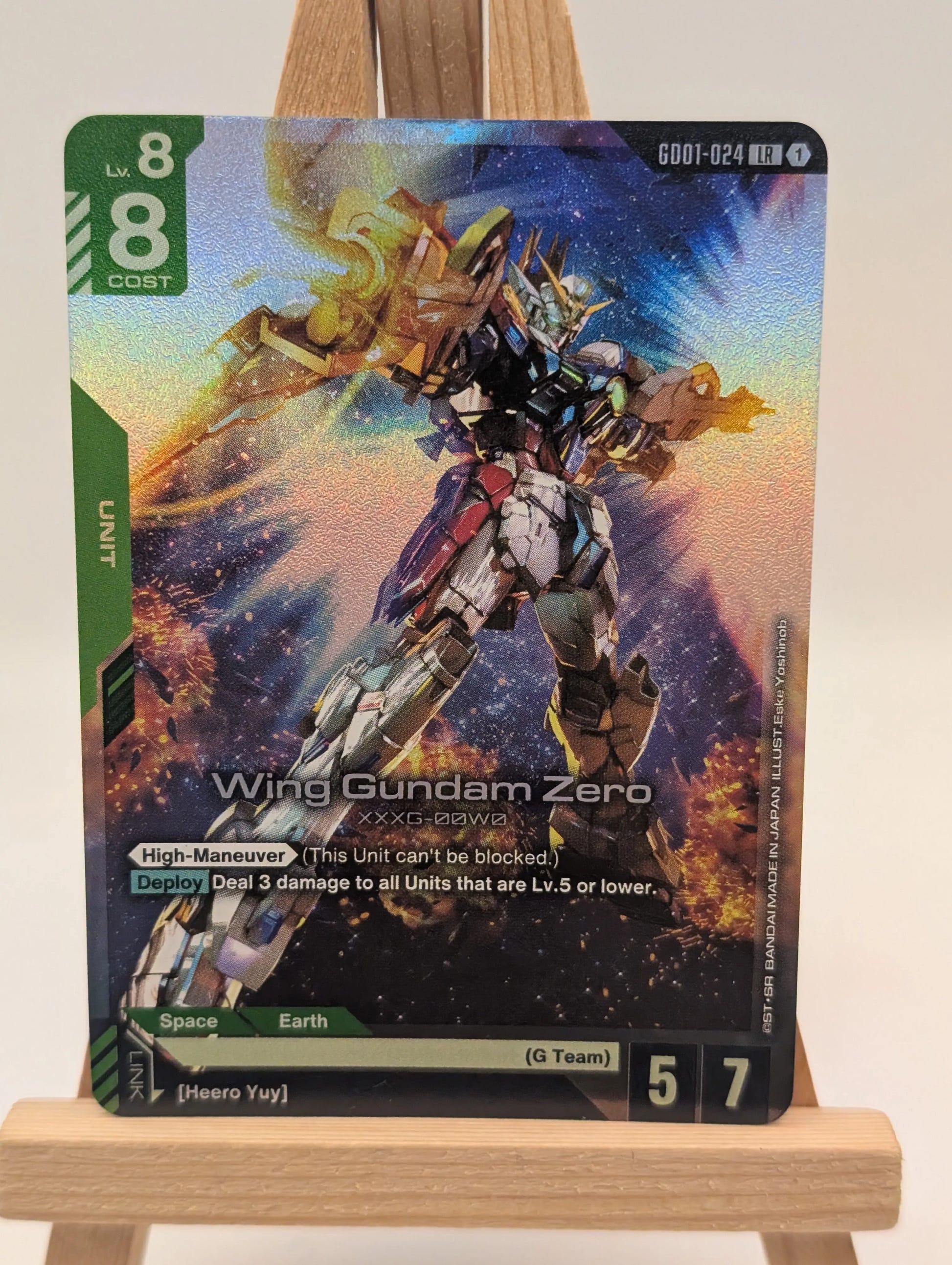 Gundam TCG - Wing Gundam Zero GD01-024 LR Newtype Rising FRENLY BRICKS - Open 7 Days image 2