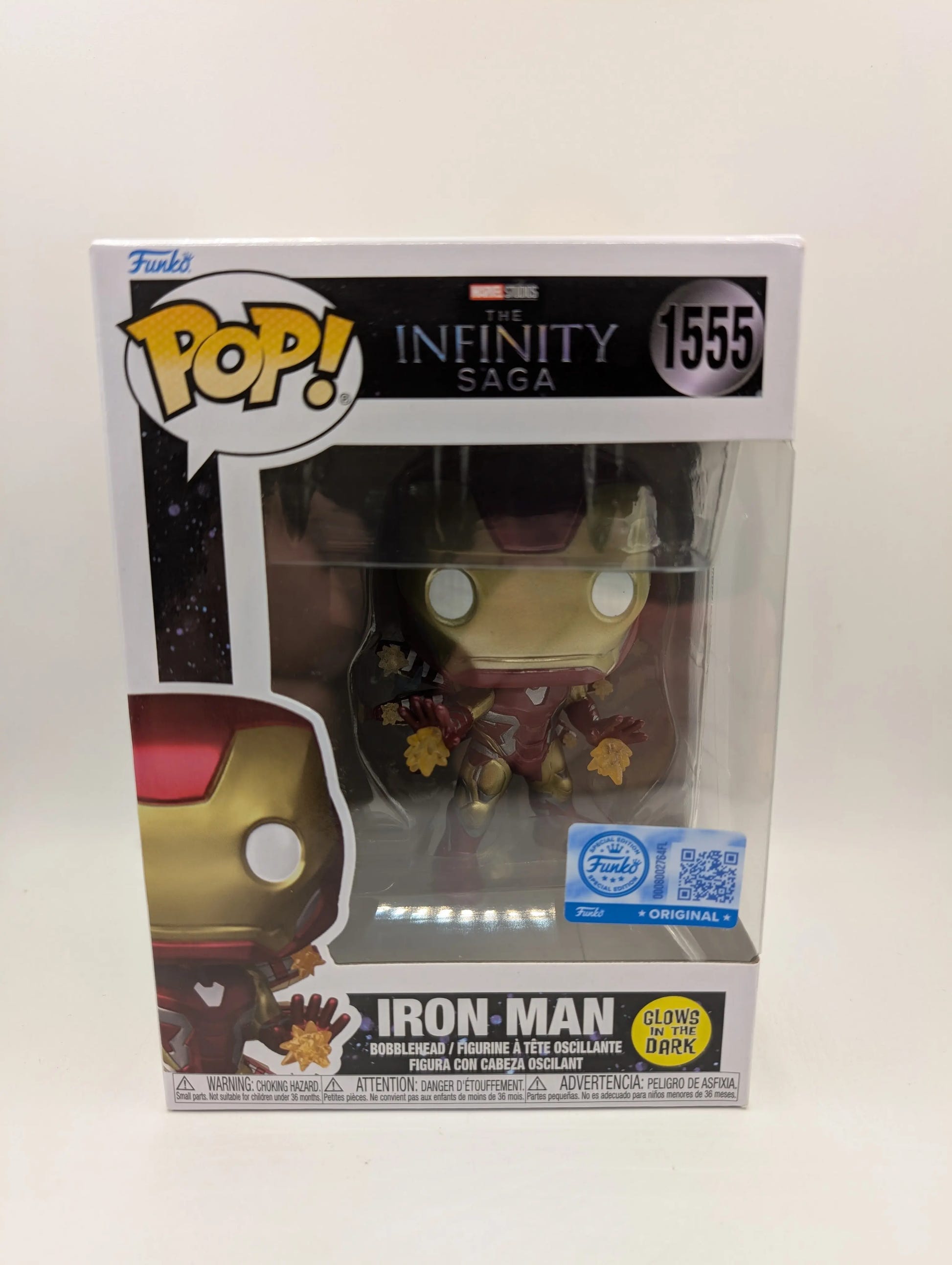 Funko Avengers Endgame Iron Man Beams Glow In The Dark Pop! Vinyl Figure #1555 FRENLY BRICKS - Open 7 Days image 1