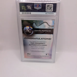 2023 Bowman Platinum Lizandro Rodriguez Top Prospects Auto PSA GEM MT 10 FRENLY BRICKS - Open 7 Days