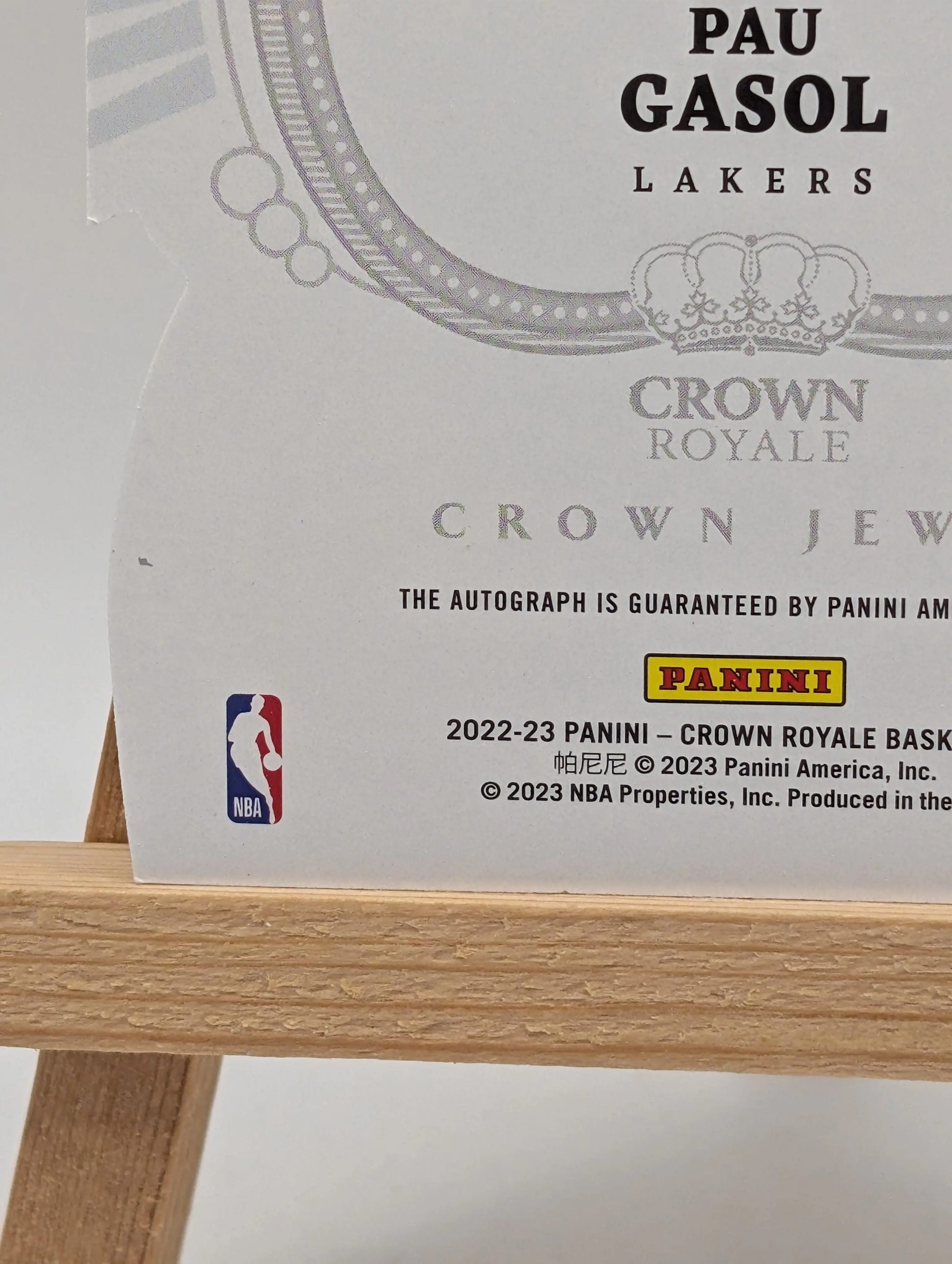 Pau Gasol 2022-23 Panini Crown Royale Jewel Signatures Auto /49 Lakers FRENLY BRICKS - Open 7 Days image 8