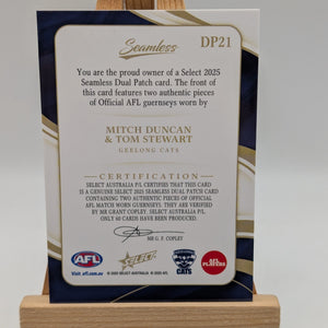 2025 Select Seamless Mitch Duncan Tom Stewart Dual Patch /60 Geelong FRENLY BRICKS - Open 7 Days