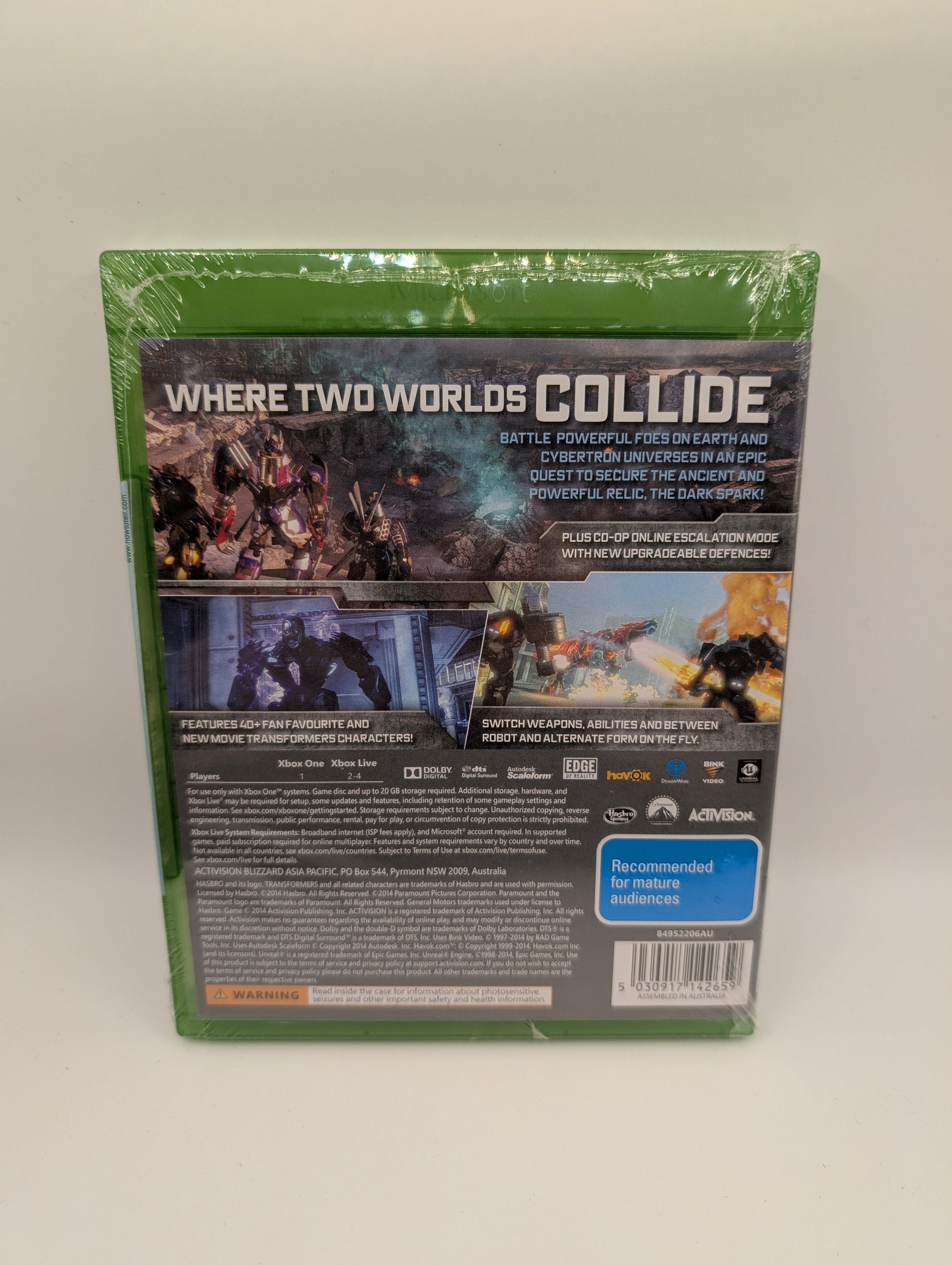 Xbox One Transformers Rise Of The Dark Spark - Sealed NEW AUS PAL FRENLY BRICKS - Open 7 Days