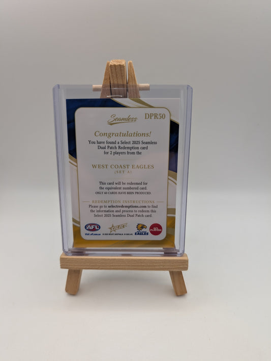 2025 AFL Select Seamless West Coast Eagles Set A Dual Patch Redemption  /60 FRENLY BRICKS - Open 7 Days