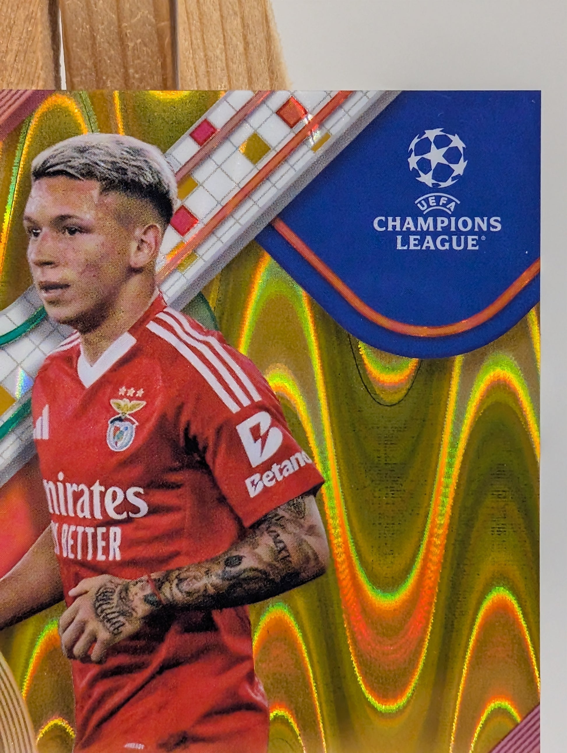 /50 Gianluca Prestianni 2024/25 Topps Finest UEFA Soccer RC Gold Ref. Auto