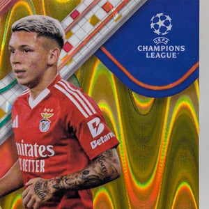 /50 Gianluca Prestianni 2024/25 Topps Finest UEFA Soccer RC Gold Ref. Auto