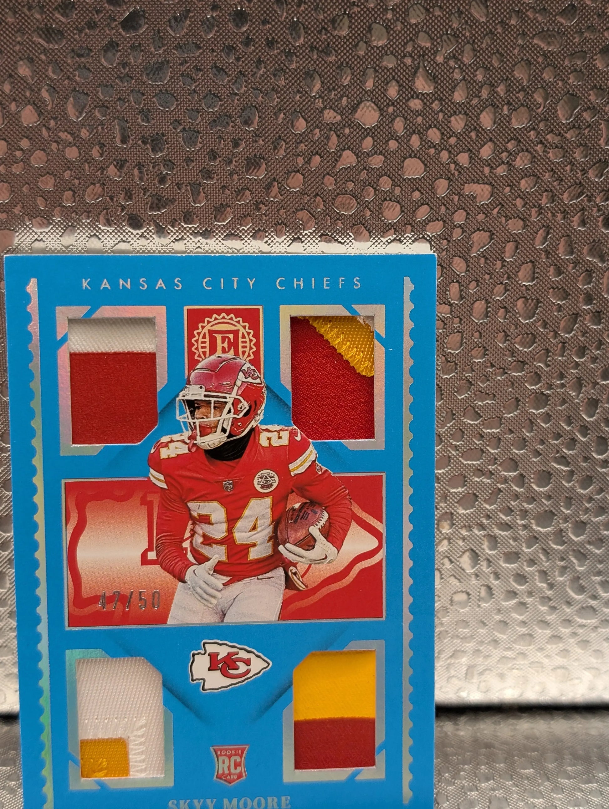 2022 ~ SKYY MOORE ~ Encased ~ RC/Quad Patch ~ /50 ~ #RQM-17 Blue FRENLY BRICKS - Open 7 Days