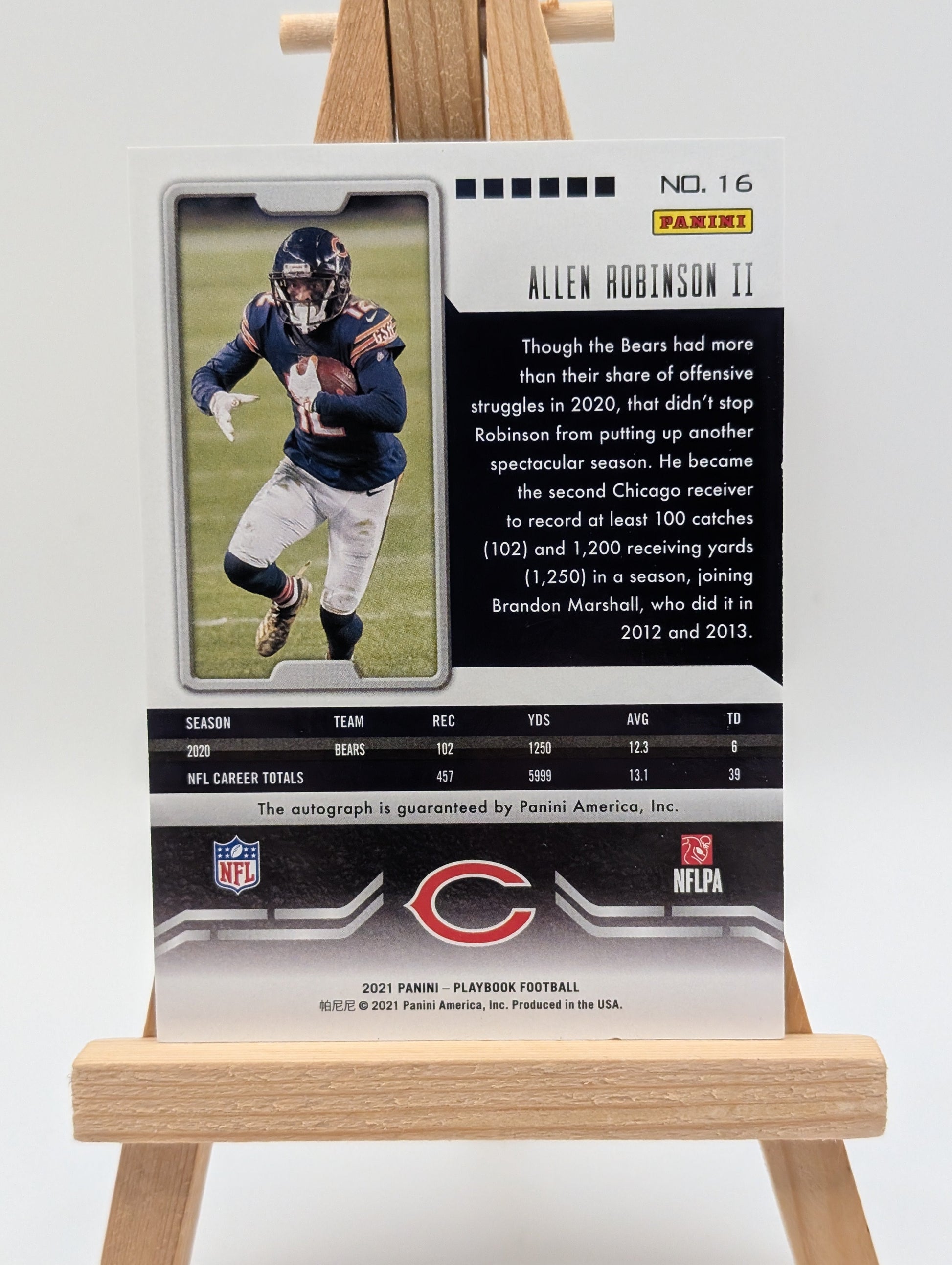 2021 Panini Playbook Allen Robinson II Green /10 Auto Short Print No. 16 Bears FRENLY BRICKS - Open 7 Days