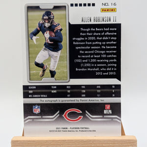 2021 Panini Playbook Allen Robinson II Green /10 Auto Short Print No. 16 Bears FRENLY BRICKS - Open 7 Days