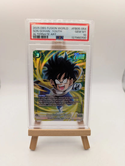 Dragon Ball Son Gohan : Youth FB05-054 SR Alt Art PSA 10 FRENLY BRICKS - Open 7 Days