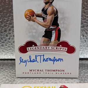 2018-19 Panini Flawless Mychal Thompson Auto /15 Legendary Scripts FRENLY BRICKS - Open 7 Days
