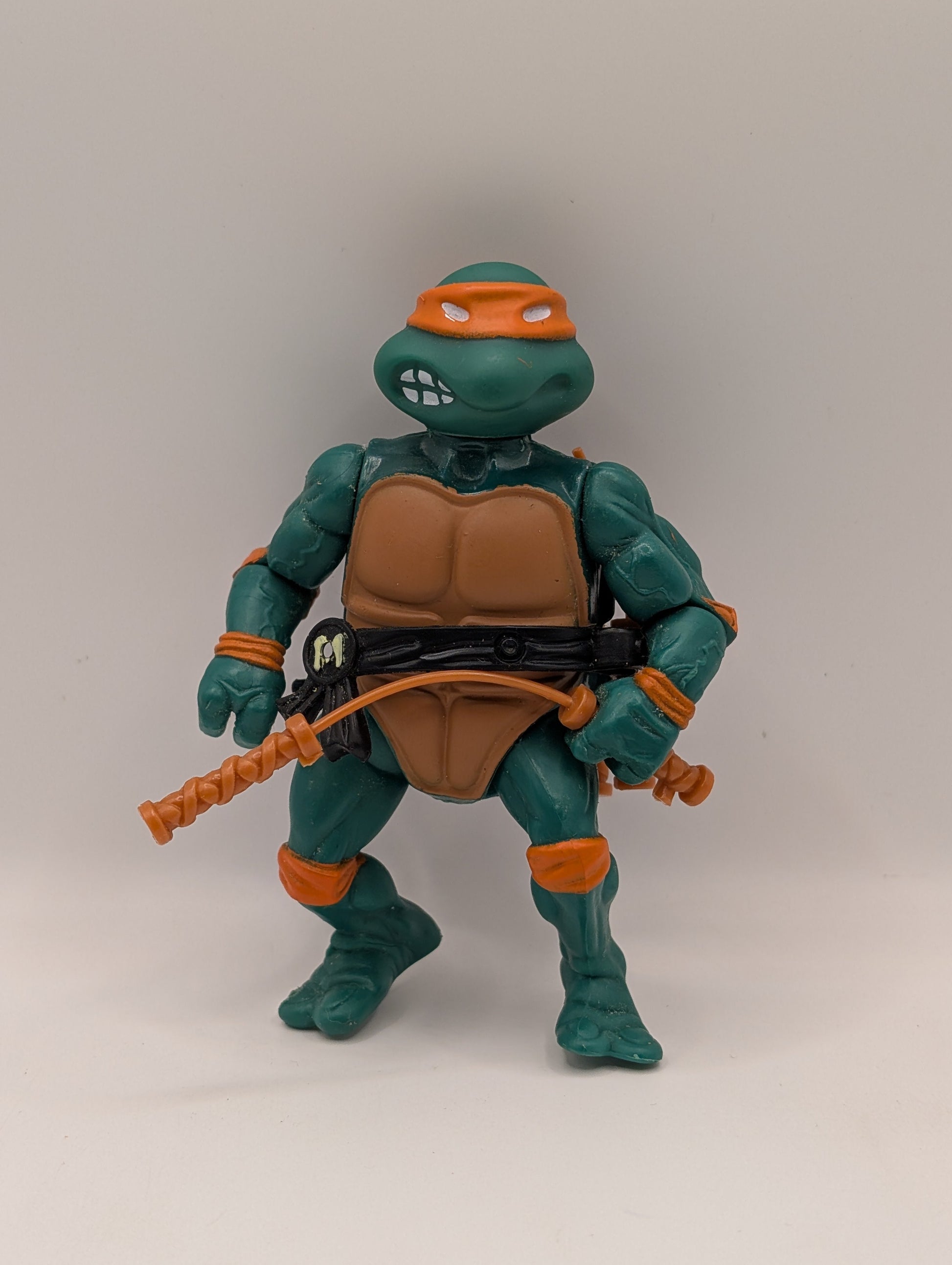 1988 Playmates Teenage Mutant Ninja Turtles MICHELANGELO Action Figure FRENLY BRICKS - Open 7 Days
