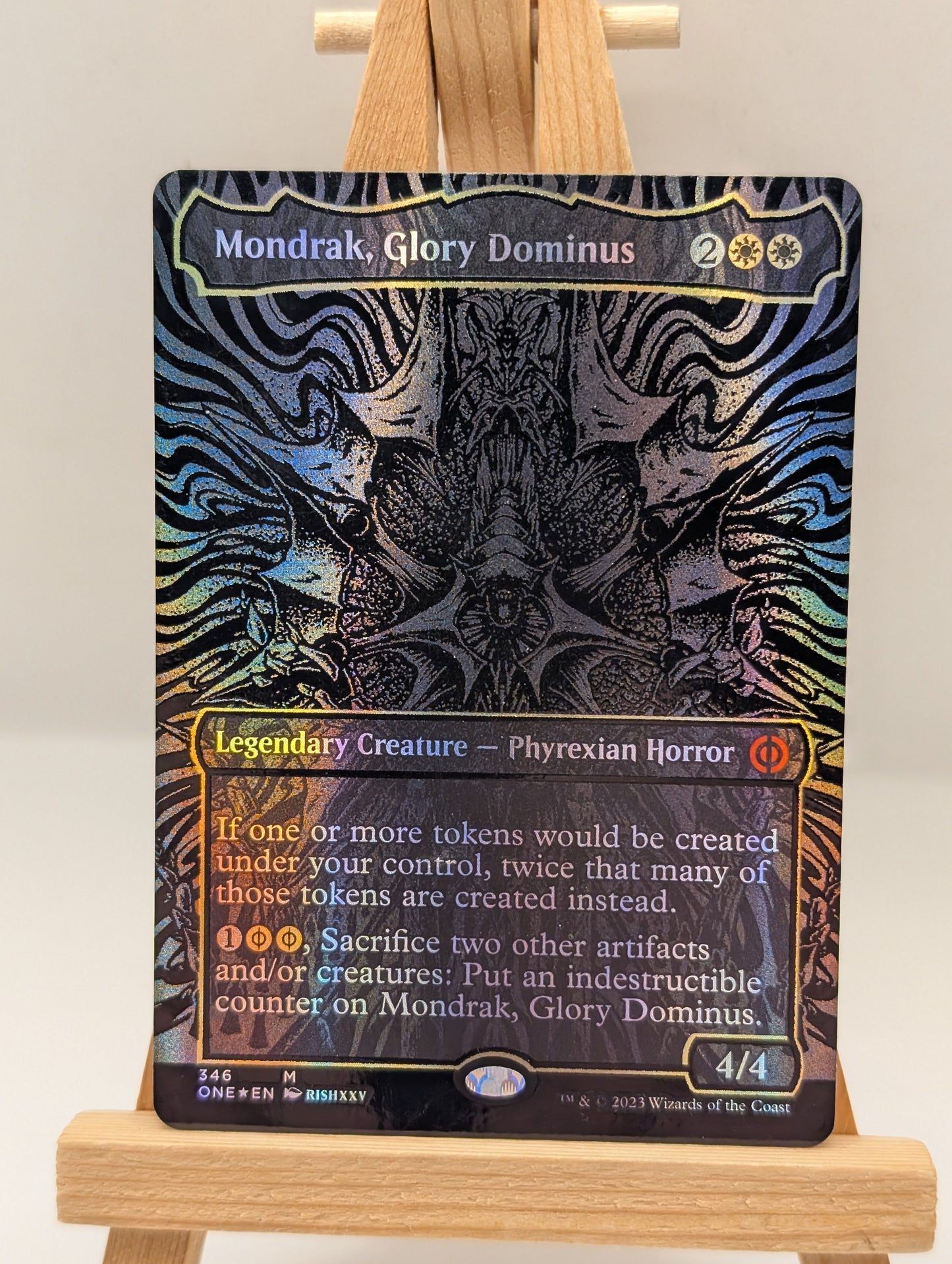 Mondrak, Glory Dominus (Oil Slick Raised Foil) [Phyrexia: All Will Be One] Foil lp FRENLY BRICKS - Open 7 Days