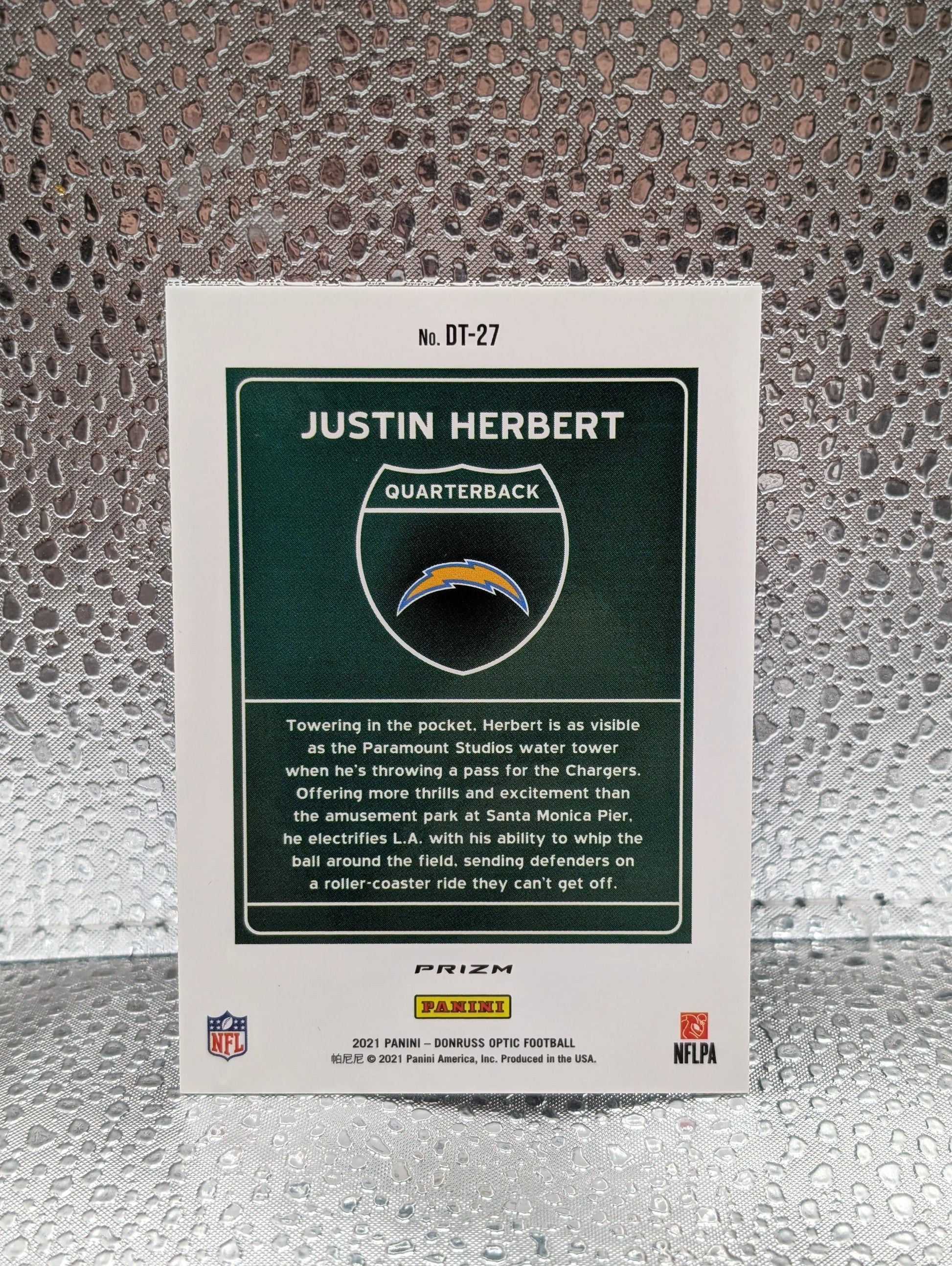 Justin Herbert Downtown Case Hit 2021 Donruss Optic Football SSP DT-27 FRENLY BRICKS - Open 7 Days