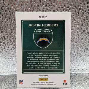 Justin Herbert Downtown Case Hit 2021 Donruss Optic Football SSP DT-27 FRENLY BRICKS - Open 7 Days