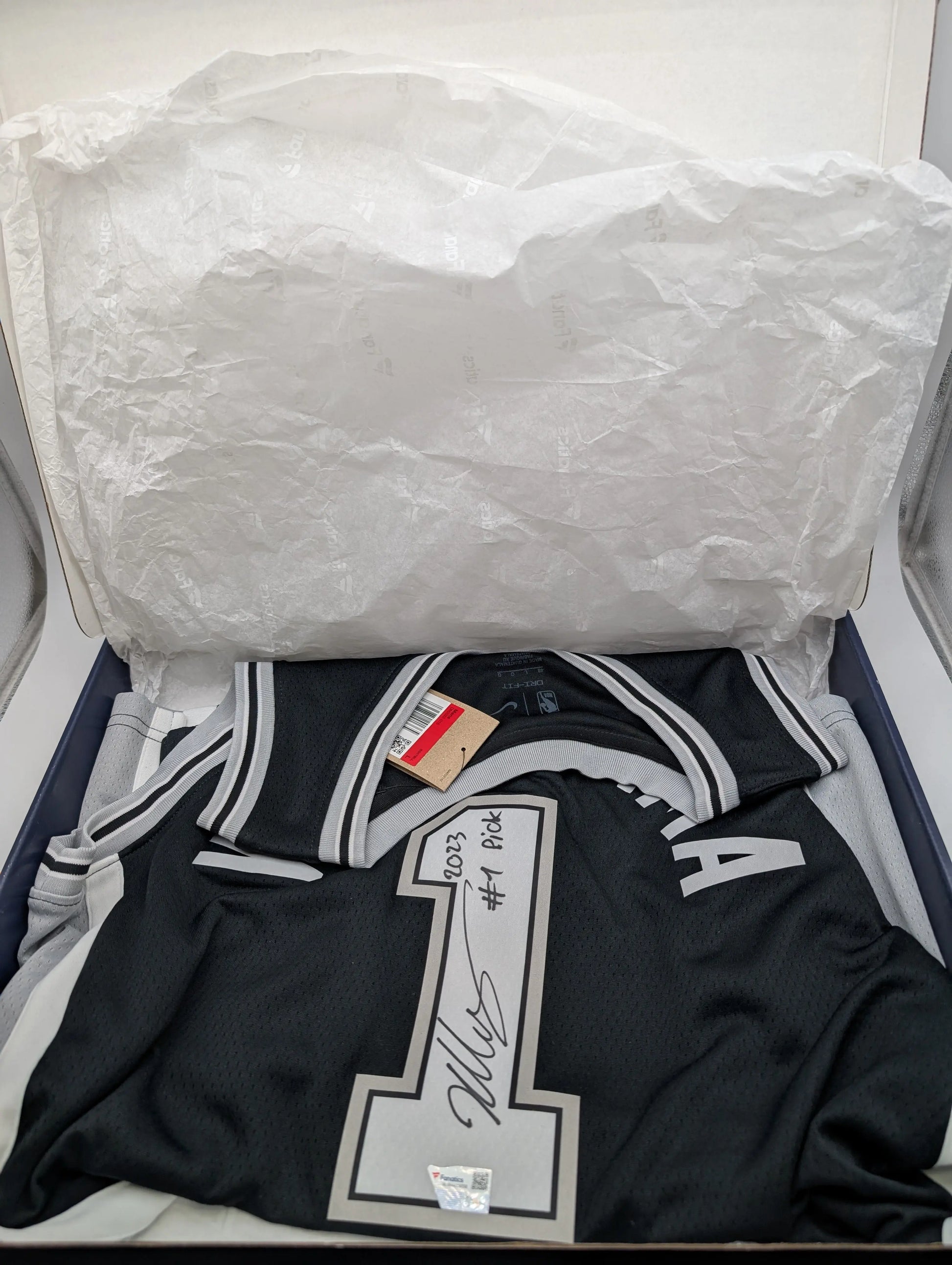 Victor Wembanyama Signed Nike Icon Jersey with 2023 #1 Pick Inscription Fanatics FRENLY BRICKS - Open 7 Days