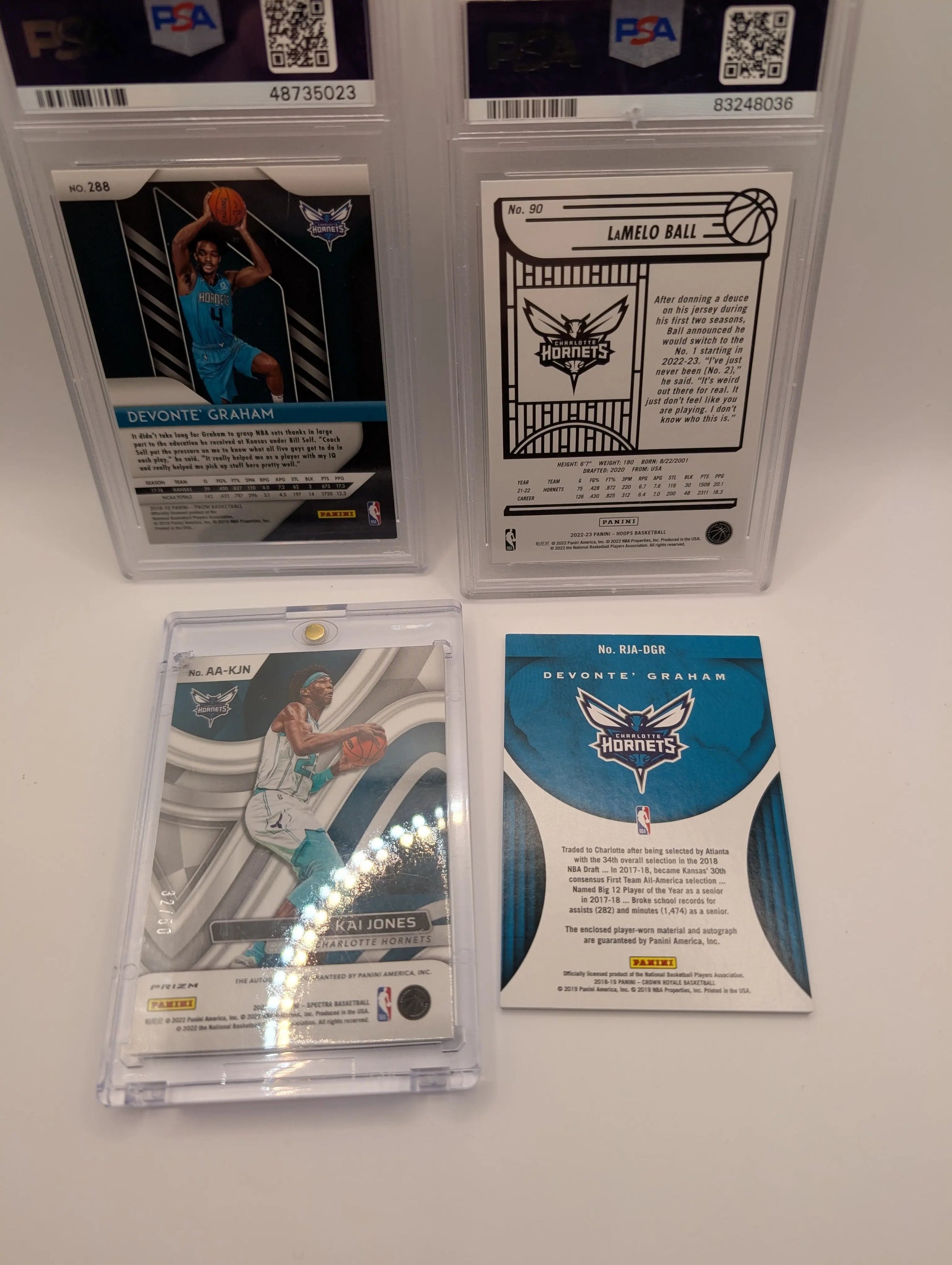 Charlotte Hornets NBA Basketball Card Lot, Rookies, Patch, Auto, Graded, Lamelo Ball #2 FRENLY BRICKS - Open 7 Days