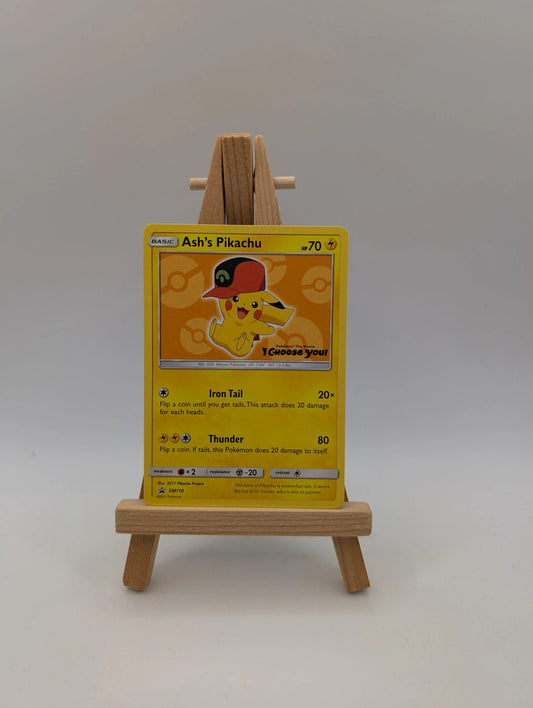 Ash's Pikachu SM110 Sun & Moon Black Star Promo I CHOOSE YOU! Pokemon Orange FRENLY BRICKS - Open 7 Days
