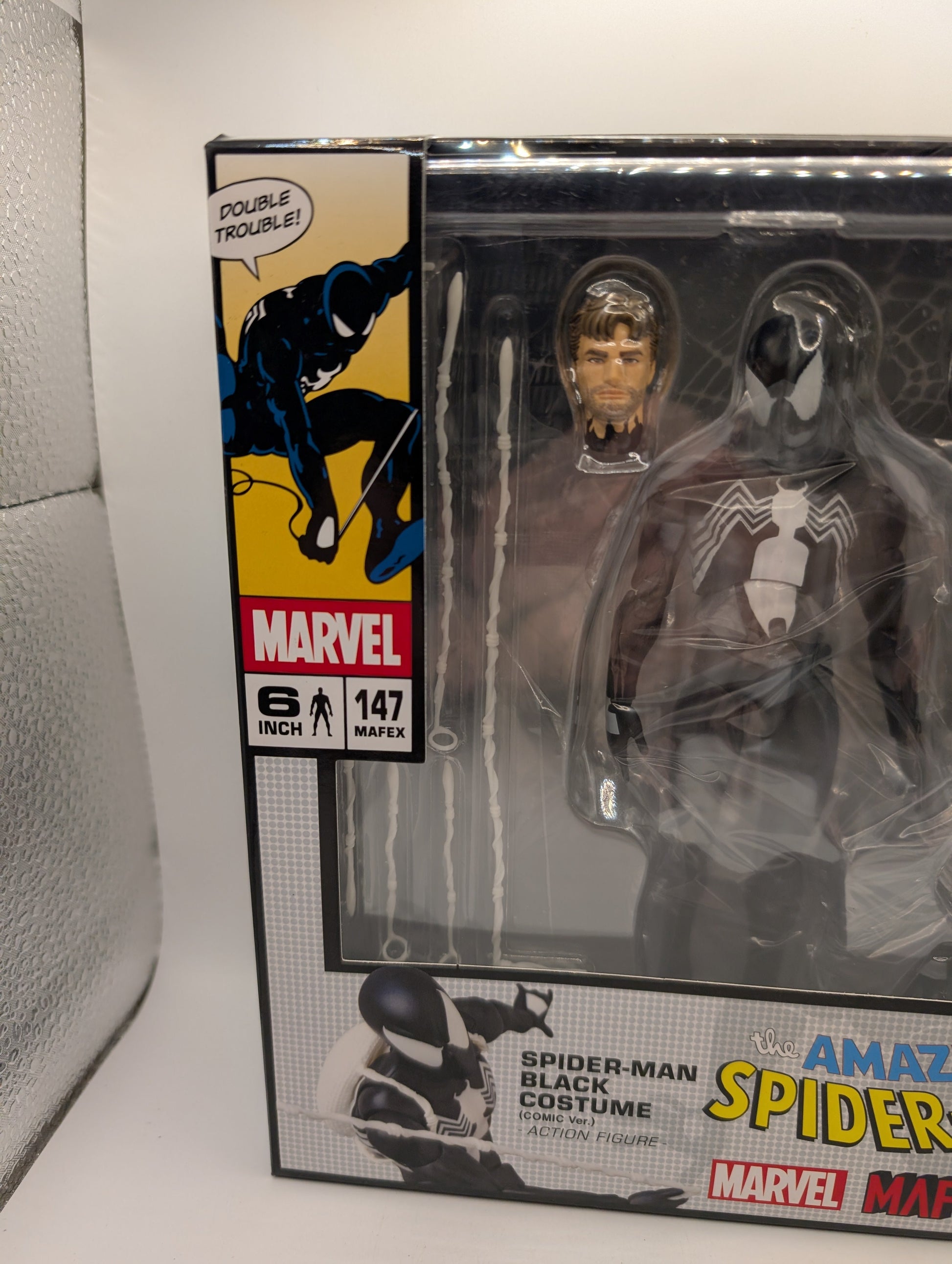 MAFEX Black Suit SPIDER-MAN Symbiote/Secret Wars COMIC Ver. No.147 Action Figure FRENLY BRICKS - Open 7 Days