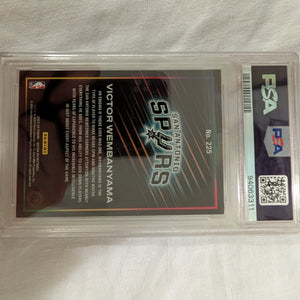 2023-24 Recon Victor Wembanyama /75 Purple Holo SSP PSA 8 SP Rookie RC #225 rare FRENLY BRICKS - Open 7 Days