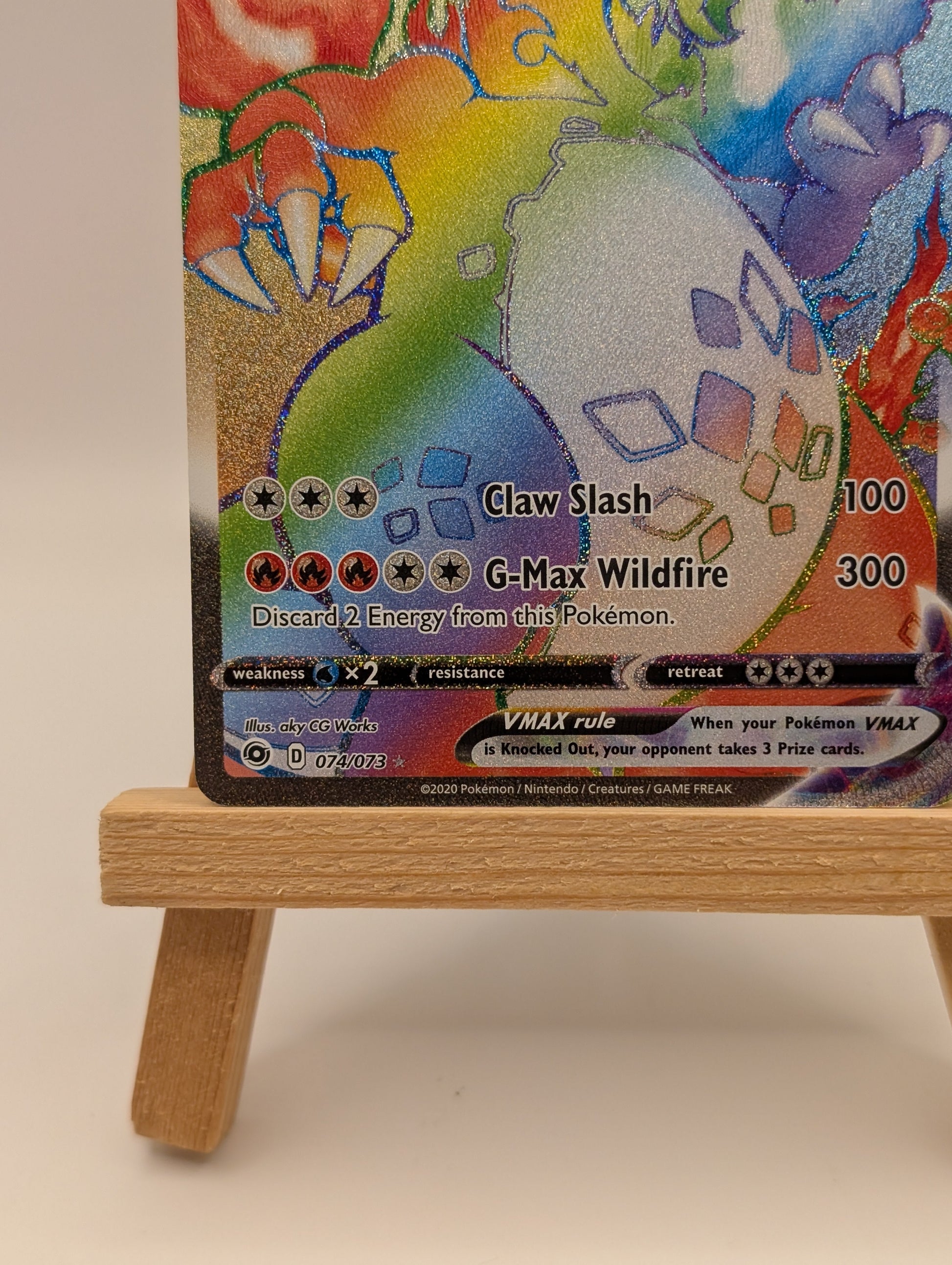 Charizard VMAX 074/073 Rainbow Secret Rare Pokemon Champion's Path Near Mint #2 FRENLY BRICKS - Open 7 Days
