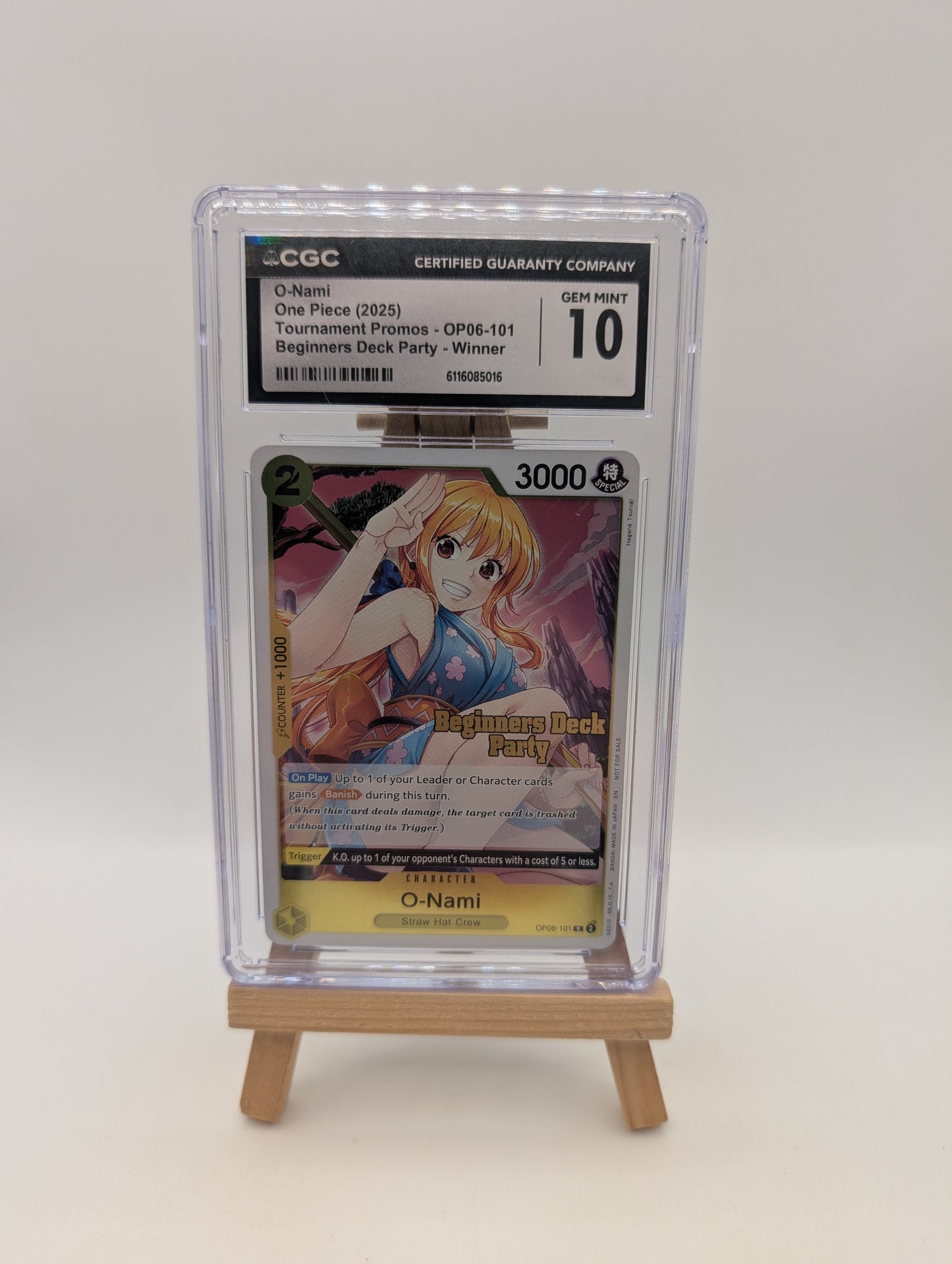 O-Nami (Beginners Deck Party [ST-23] - [ST-28] Participation Pack) OP06-101 CGC 10 FRENLY BRICKS - Open 7 Days