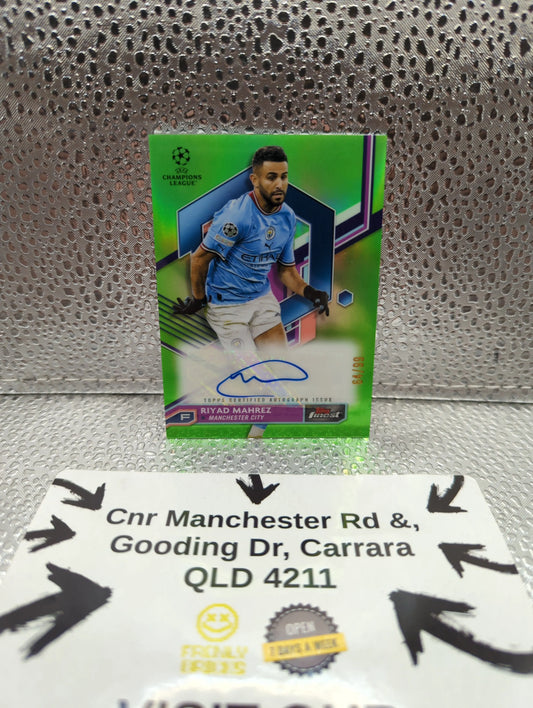 2023 Topps Finest Champions League - Riyad Mahrez /99 AUTO FRENLY BRICKS - Open 7 Days