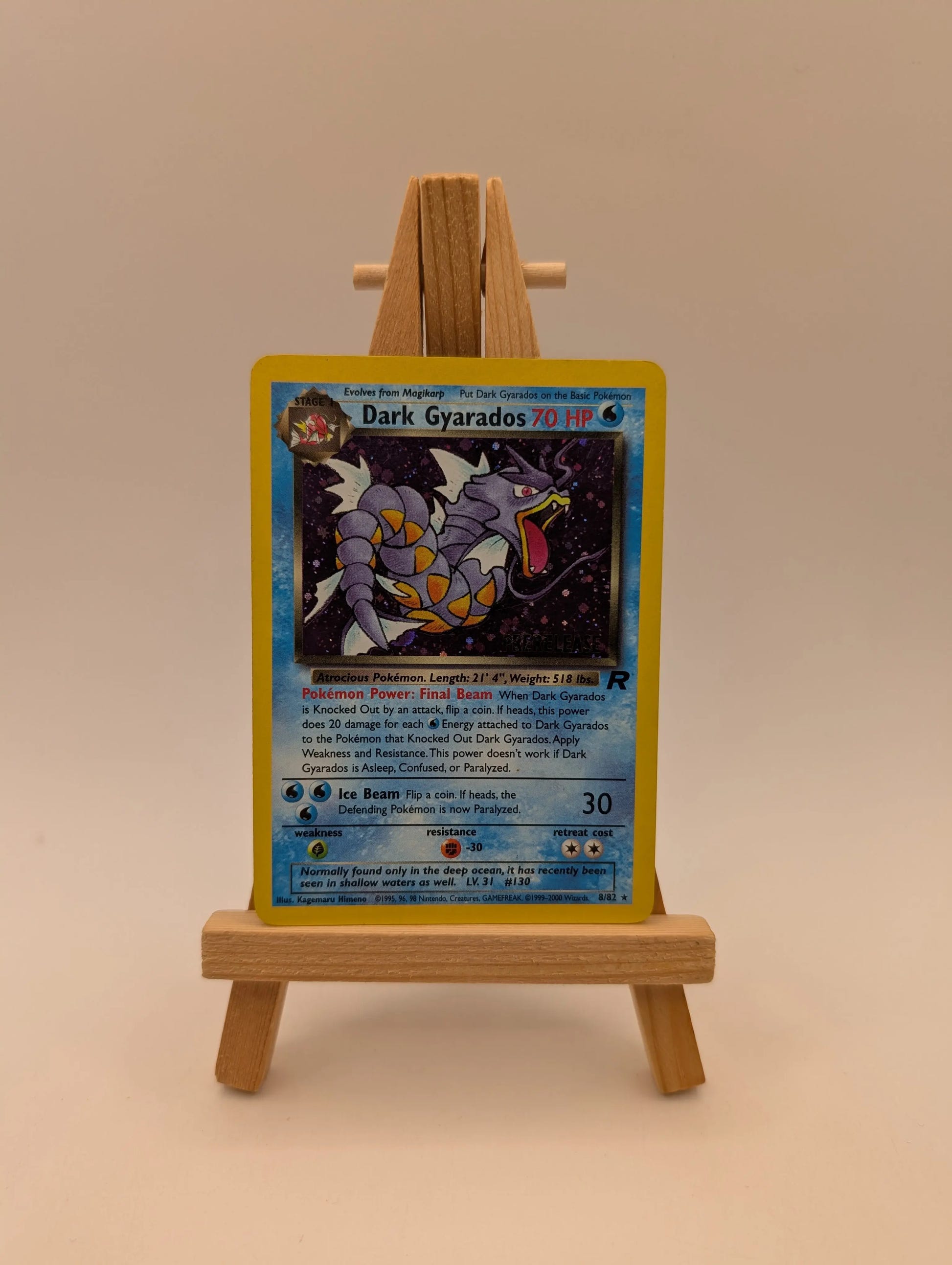 Pokemon - Dark Gyarados 8/82 Holo Pre-Release FRENLY BRICKS - Open 7 Days image 1