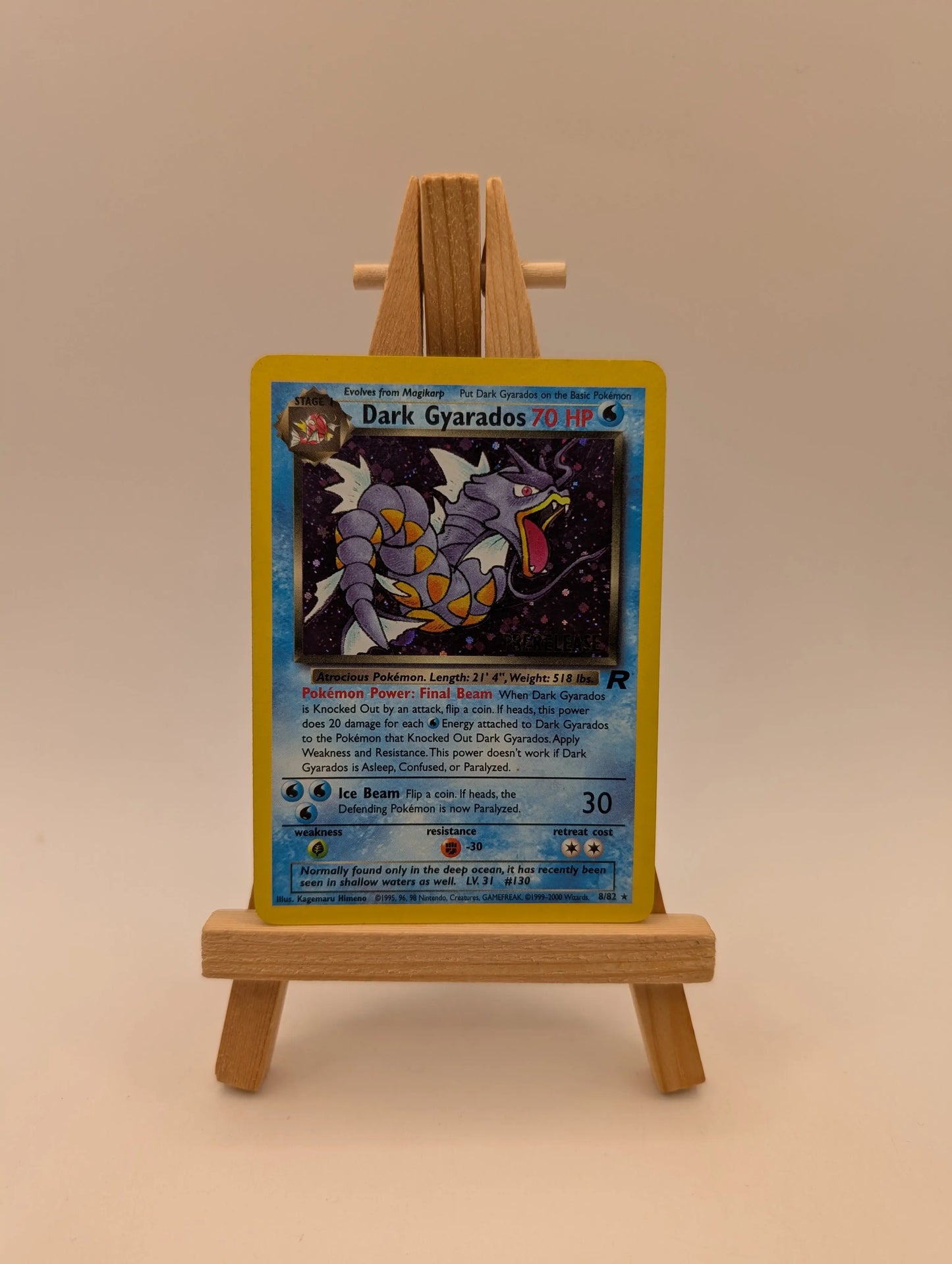 Pokemon - Dark Gyarados 8/82 Holo Pre-Release FRENLY BRICKS - Open 7 Days