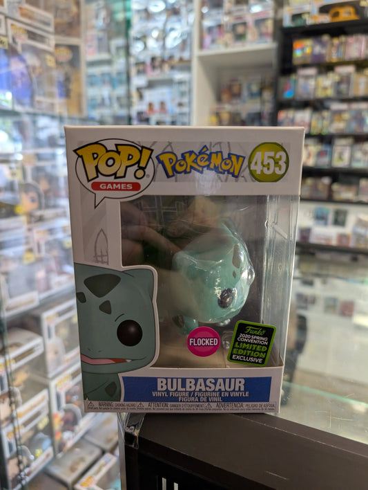 Pokemon - BULBASAUR (flocked) - ECCC 2020 -Funko POP! Vinyl 453 FRENLY BRICKS - Open 7 Days