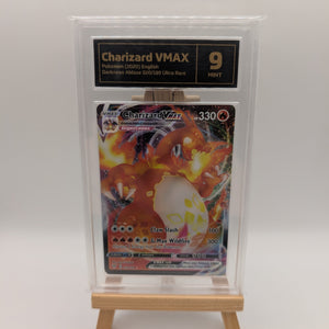 Graded 9 - Charizard VMAX Darkness Ablaze 020/189 Pokemon TCG FRENLY BRICKS - Open 7 Days