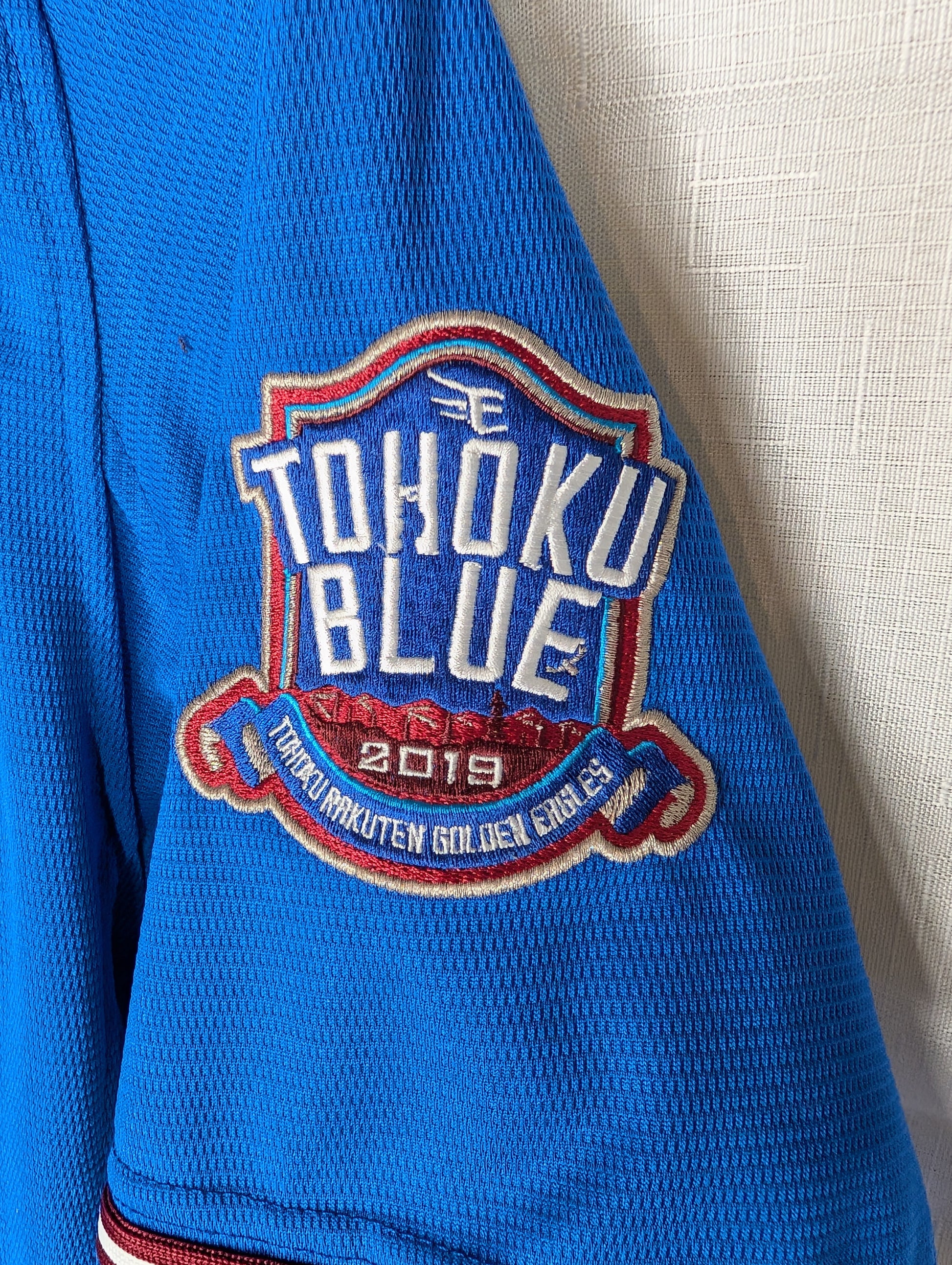 Nippon Baseball Tohoku Rakuten Golden Eagles 2019 Tohoku Blue "Asamura #3" Alternative Large Jersey
