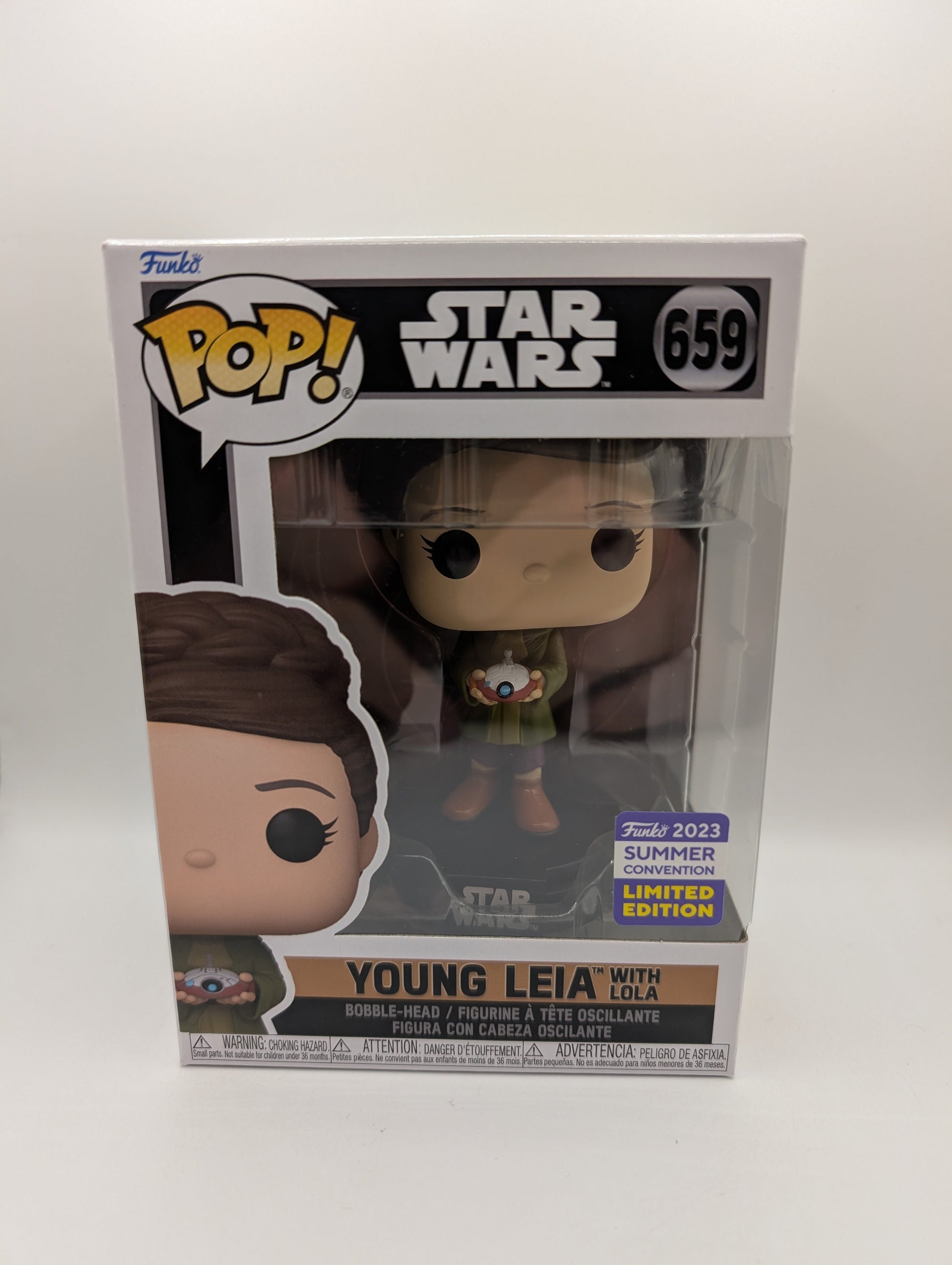 #659 - Star Wars - Young Leia - SDCC 2023 Exclusive - Funko Pop Vinyl FRENLY BRICKS - Open 7 Days