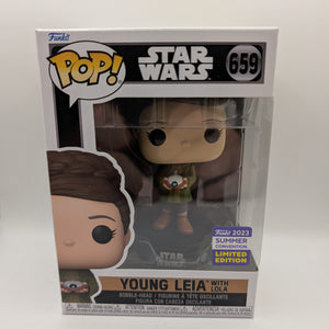 #659 - Star Wars - Young Leia - SDCC 2023 Exclusive - Funko Pop Vinyl FRENLY BRICKS - Open 7 Days