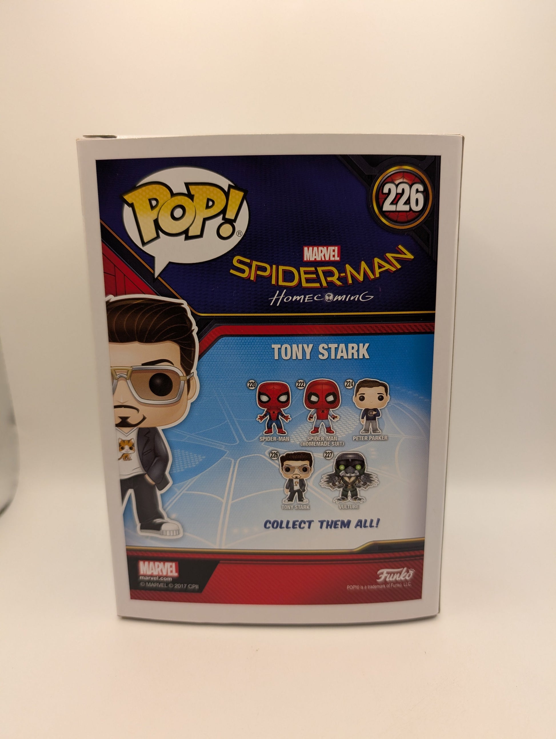 Spider-Man Homecoming Tony Stark Pop! Vinyl Figure #226 FRENLY BRICKS - Open 7 Days