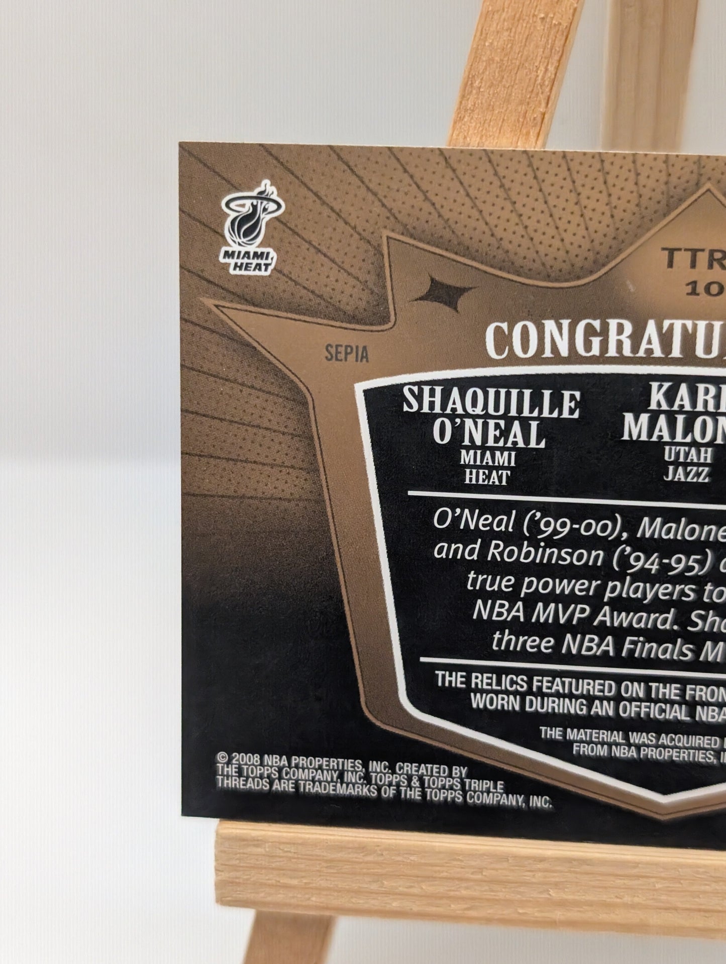 2007 Topps Threads SEPIA /9 RELICS COMBOS Shaquille Karl Malone David Robinson FRENLY BRICKS - Open 7 Days