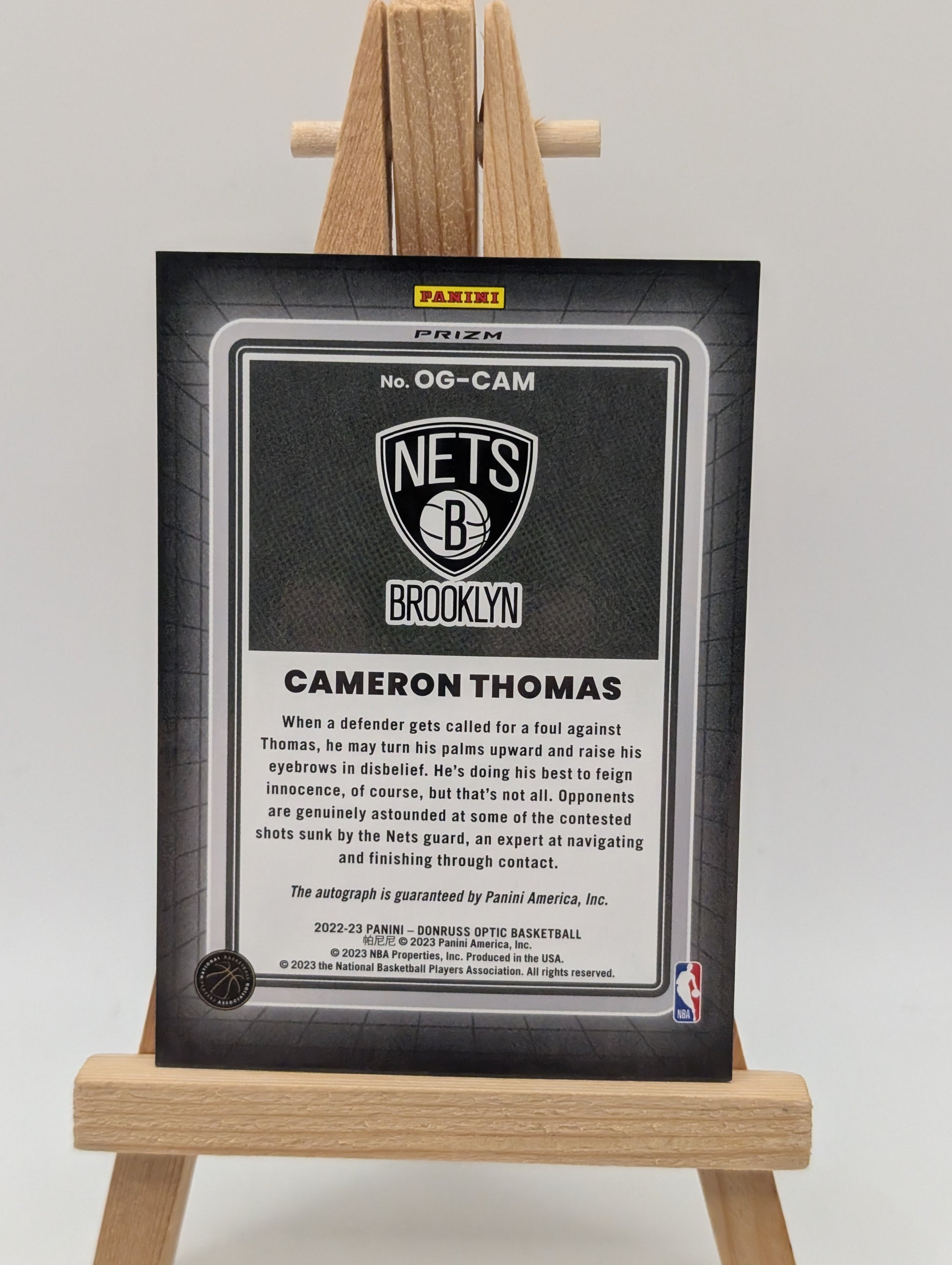 2023 Donruss Optic CAM THOMAS Red Mojo Opti-Graphs Auto OG-CAM Nets