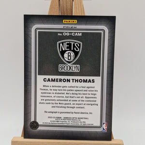 2023 Donruss Optic CAM THOMAS Red Mojo Opti-Graphs Auto OG-CAM Nets