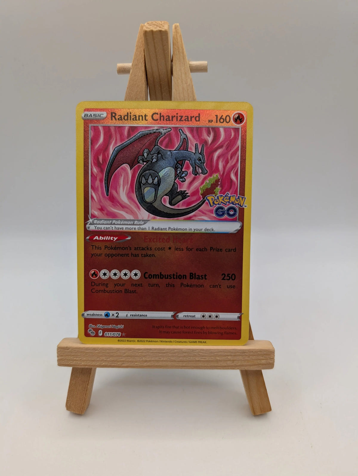 Radiant Charizard - 011/078 - Radiant Rare - Pokemon GO - Pokemon Card - NM/M FRENLY BRICKS - Open 7 Days image 1