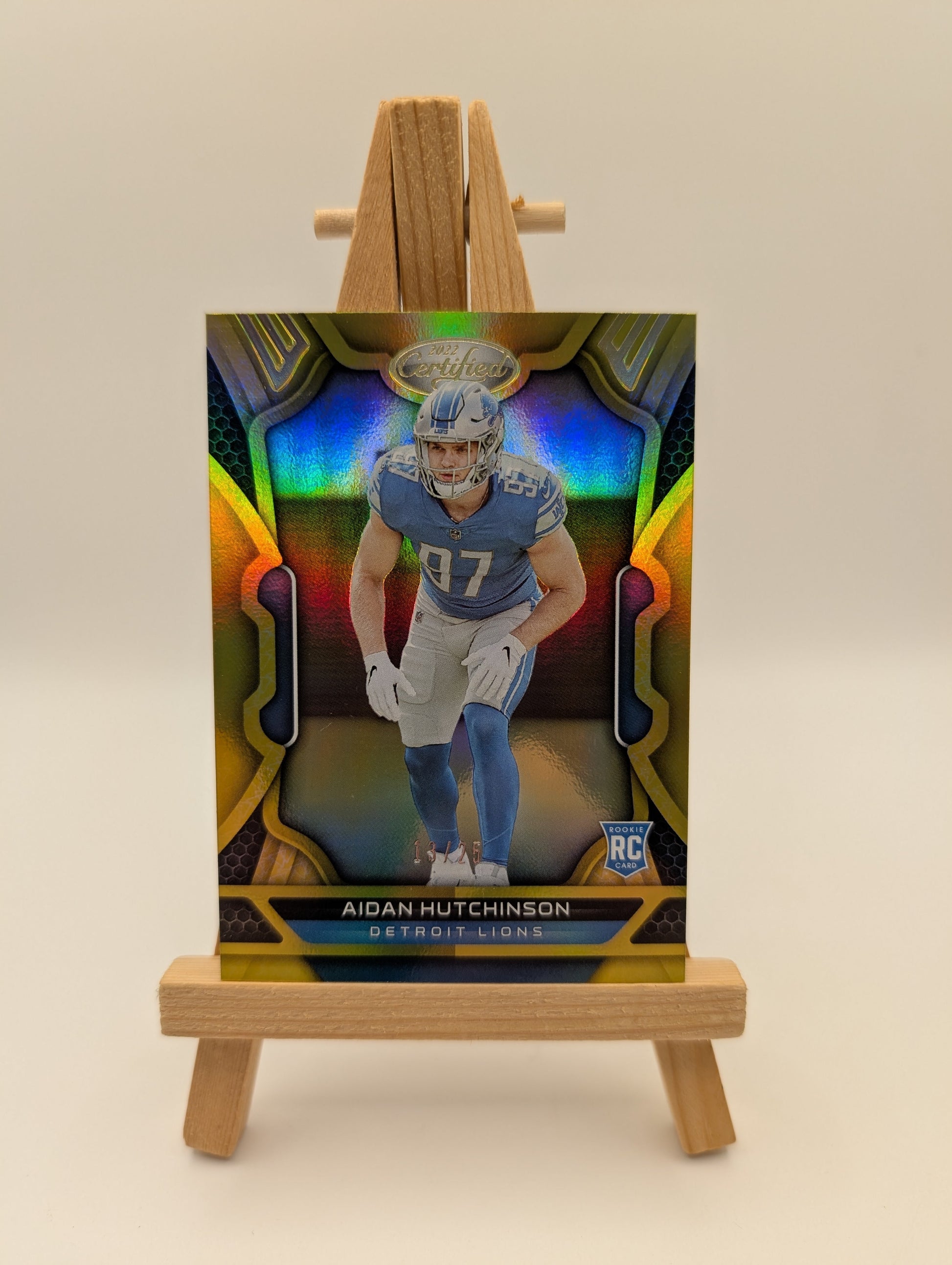 2022 Certified Rookies Mirror Gold /25 Aidan Hutchinson #120 Rookie RC FRENLY BRICKS - Open 7 Days