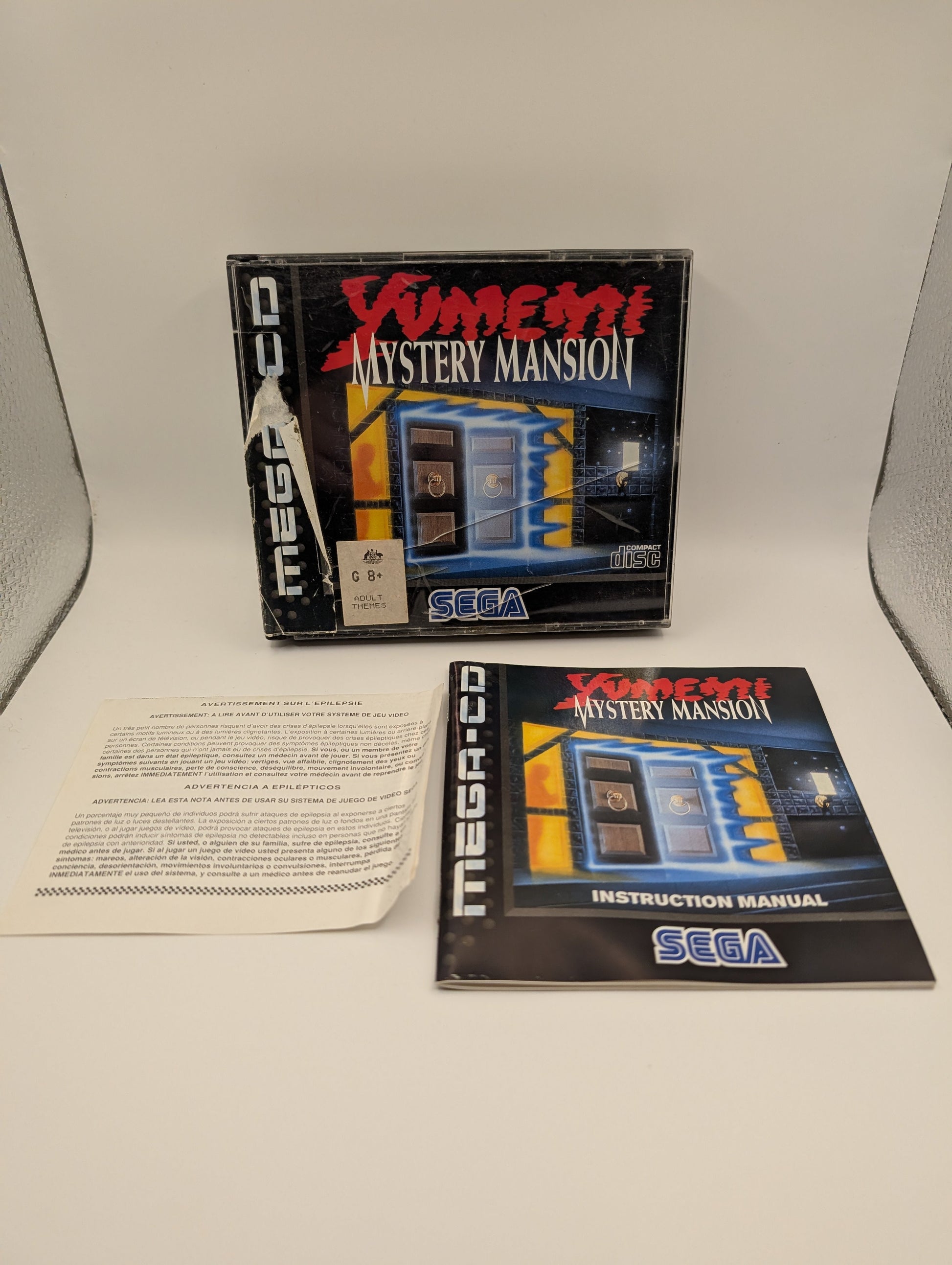 Yumemi Mystery Mansion (Sega Mega-CD, 1994 PAL) photos suggest condition FRENLY BRICKS - Open 7 Days