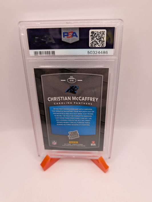 2017 Panini Donruss Rated Rookie Christian McCaffrey 318 PSA 9 FRENLY BRICKS - Open 7 Days