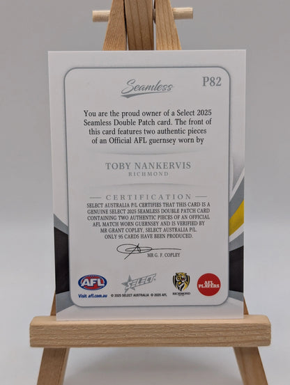 2025 Select Seamless Toby Nankervis /95 Patch Richmond FRENLY BRICKS - Open 7 Days