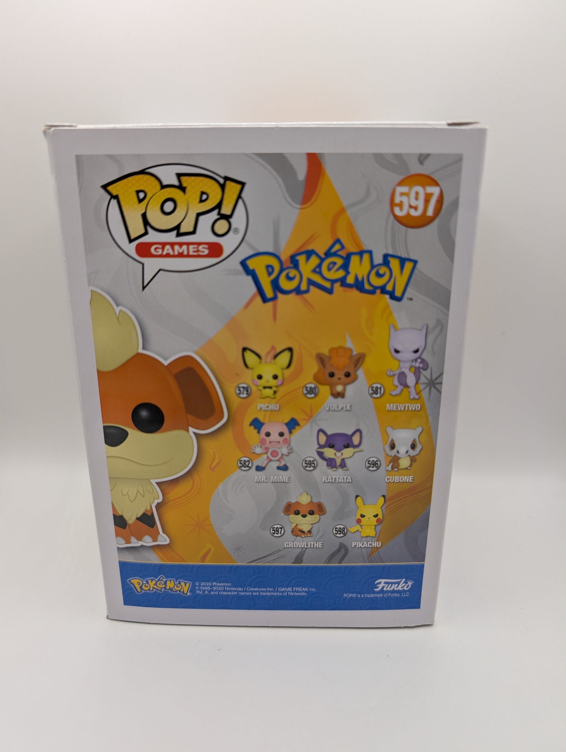 Pop Vinyl Growlithe 2020 Pokémon #597 Exclusive Flocked Funko Fall Convention FRENLY BRICKS - Open 7 Days